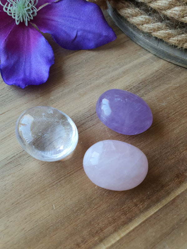 Gouden driehoek set rond geslepen middel. (set 22)