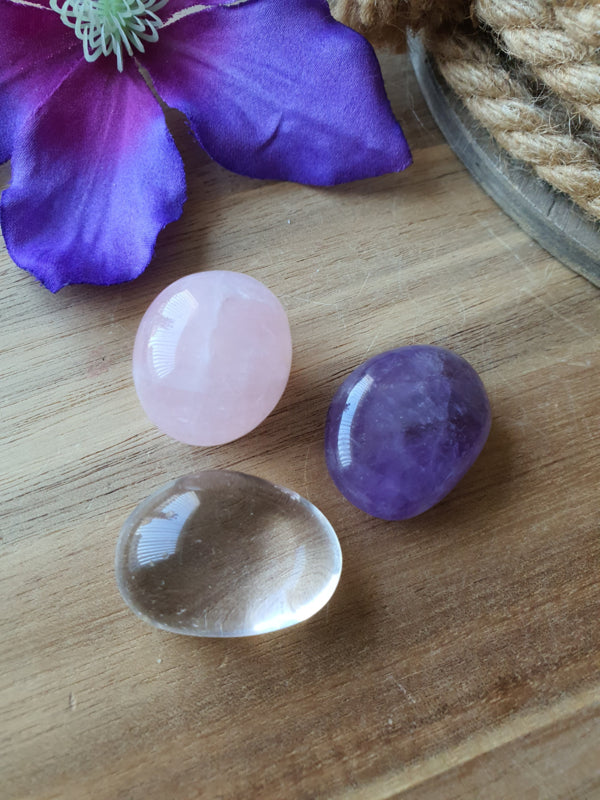 Gouden driehoek set rond geslepen middel. (set 24)