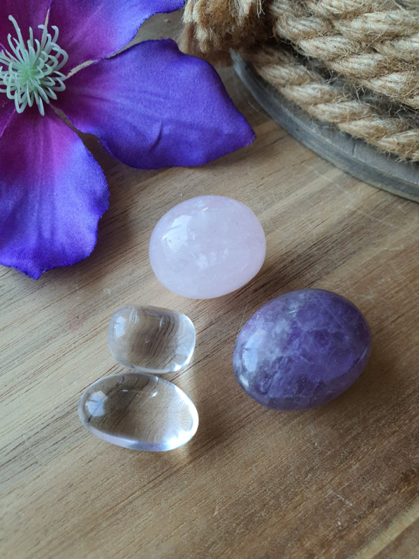 Gouden driehoek set rond geslepen middel. (set 25)