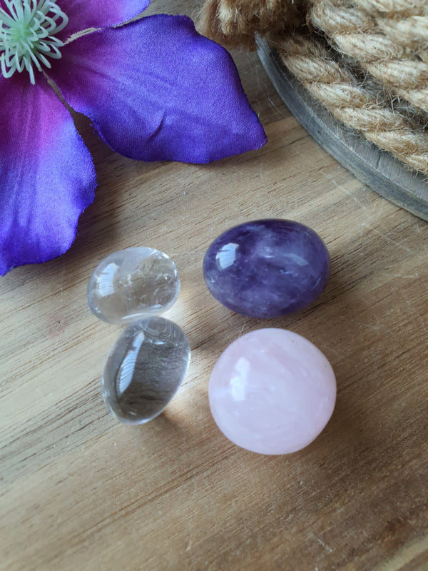 Gouden driehoek set rond geslepen middel. (set 26)