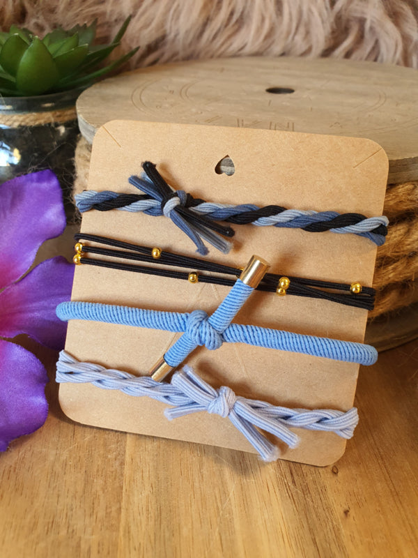 Haarjuweeltjes :) / Haarelastieken / Elastische armbandjes (set 4)