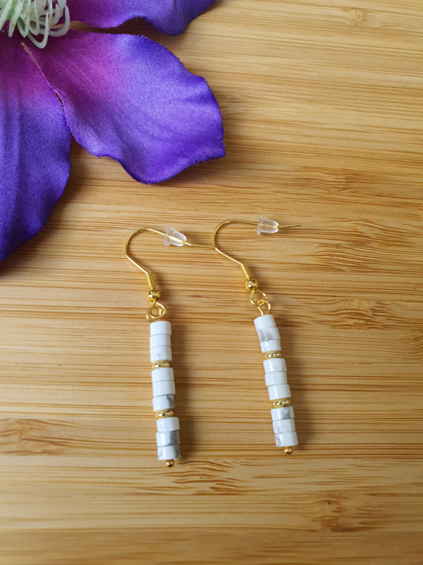 Howliet oorbellen (set) RVS Gold