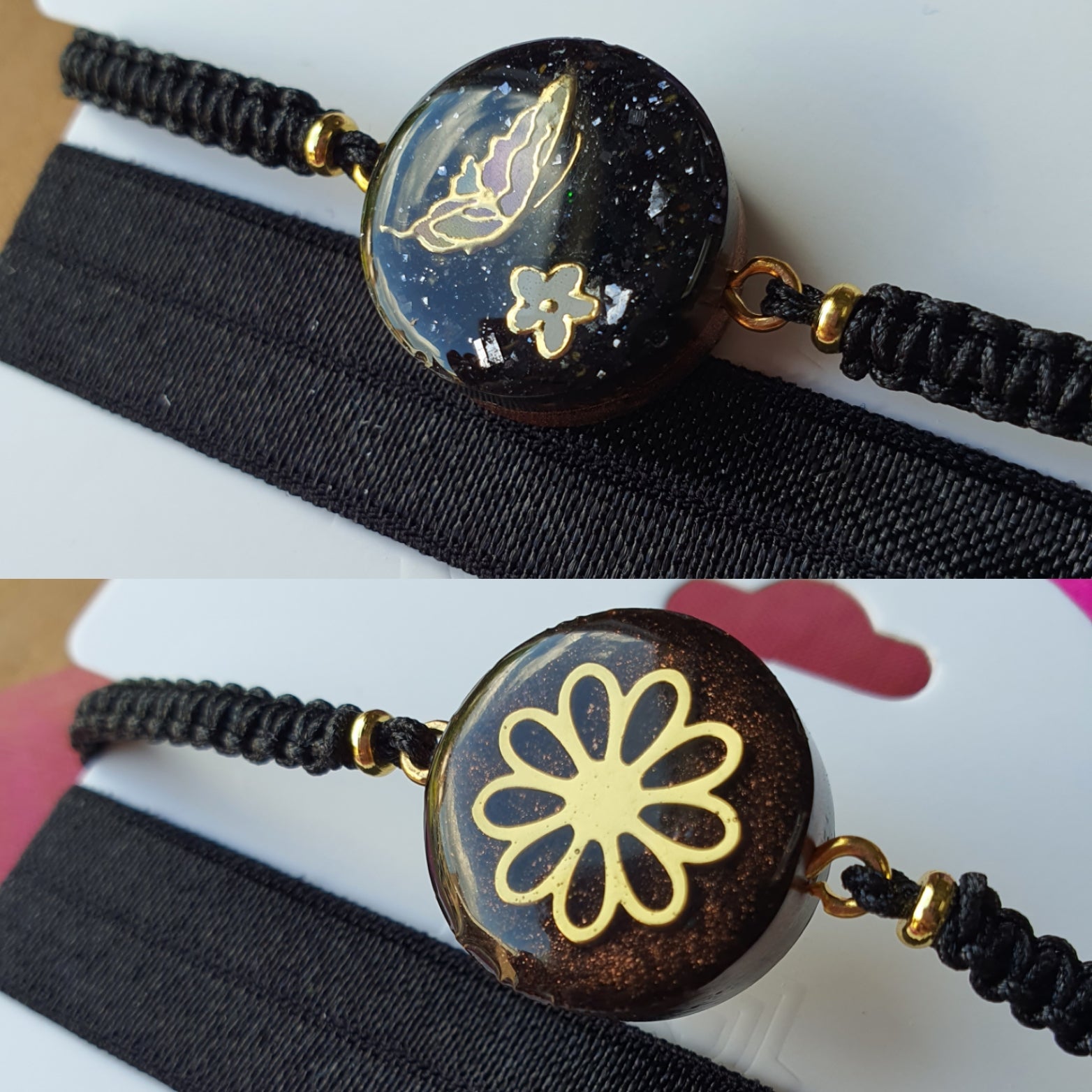 Cinsis Orgonite mix: orgonite armband 2 in 1 nr 5019