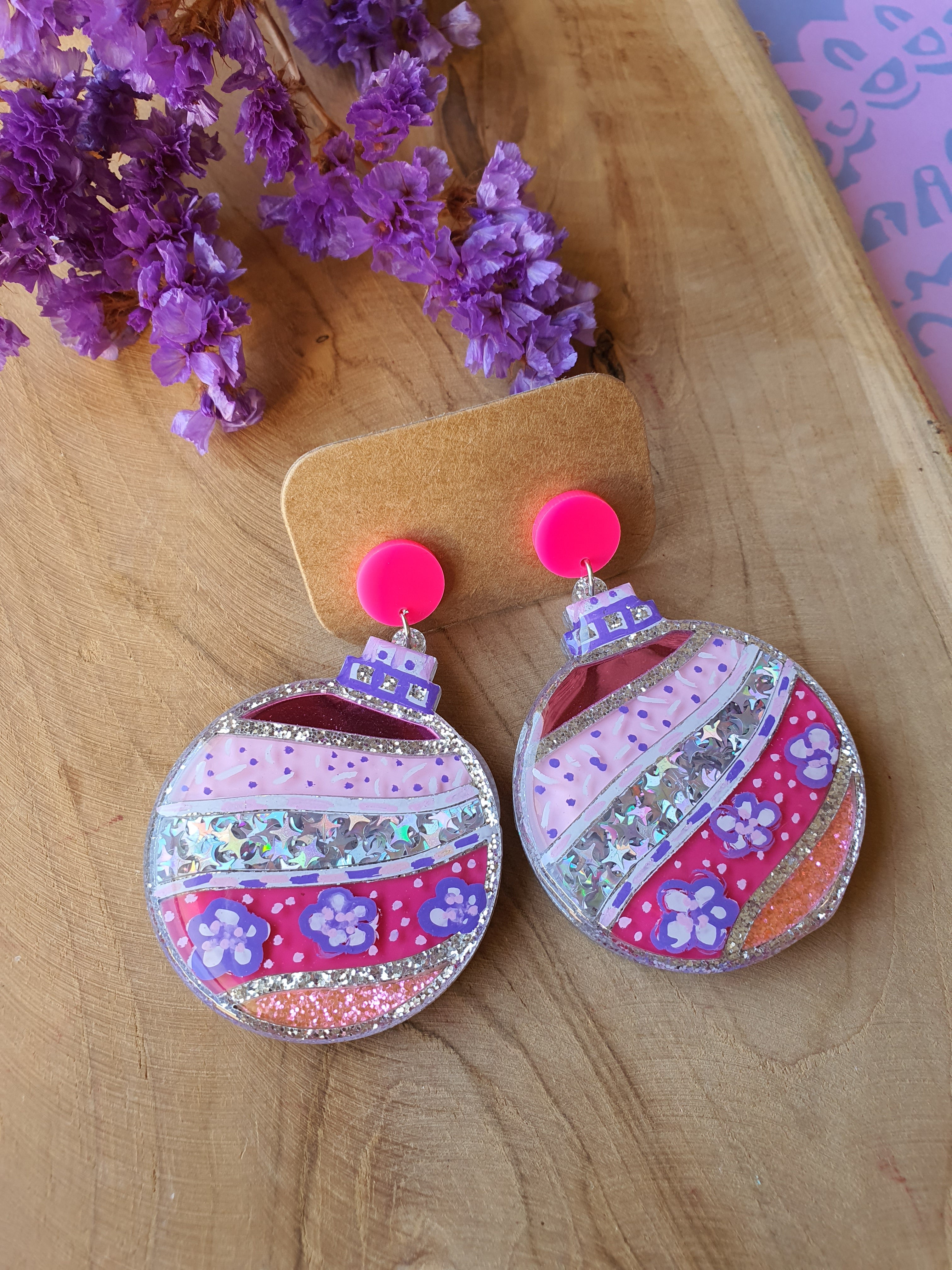 Kerst oorbellen | Kerstbal oorhangers