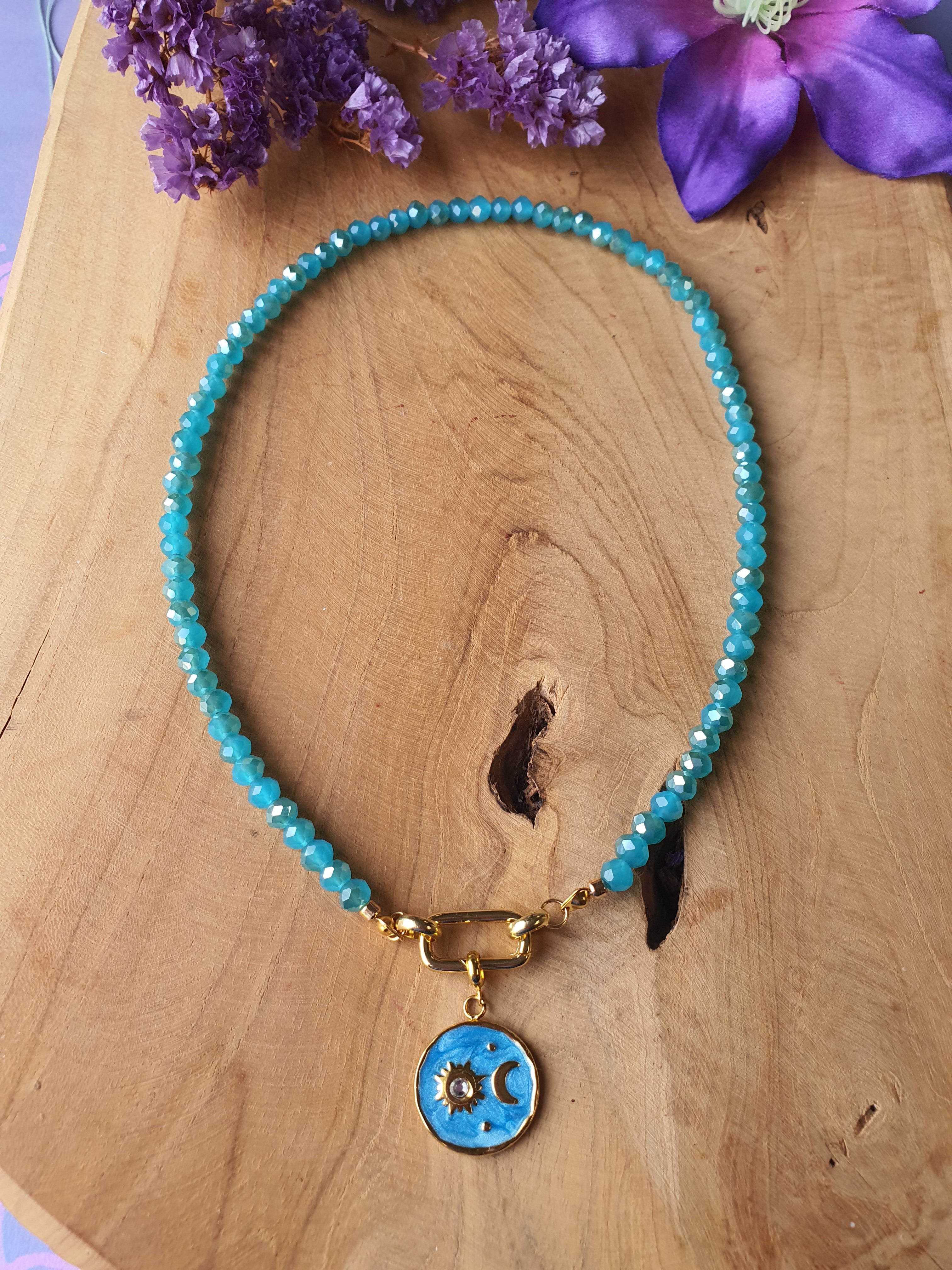 Kristal_facet_kralen_ketting_hanger_blauw.