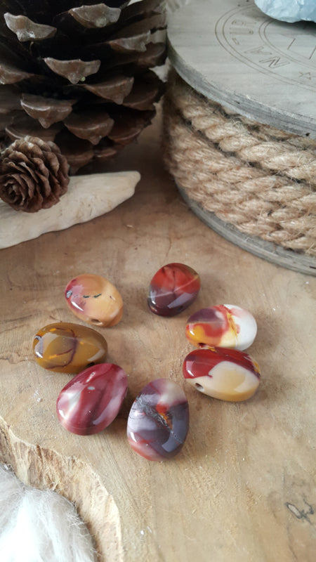 Mookaïet hanger doorboord