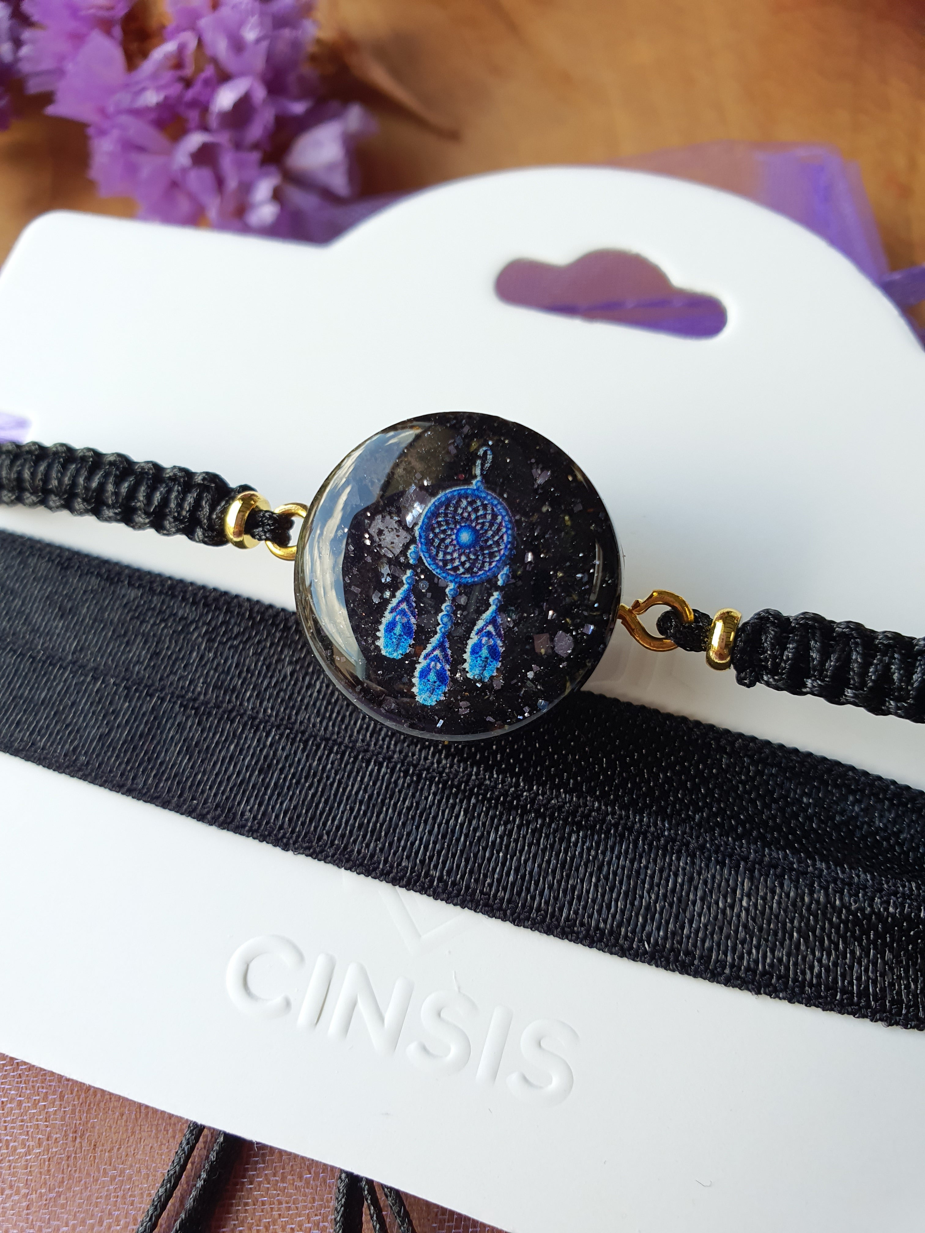 Cinsis Orgonite mix: orgonite armband 2 in 1 nr 5016