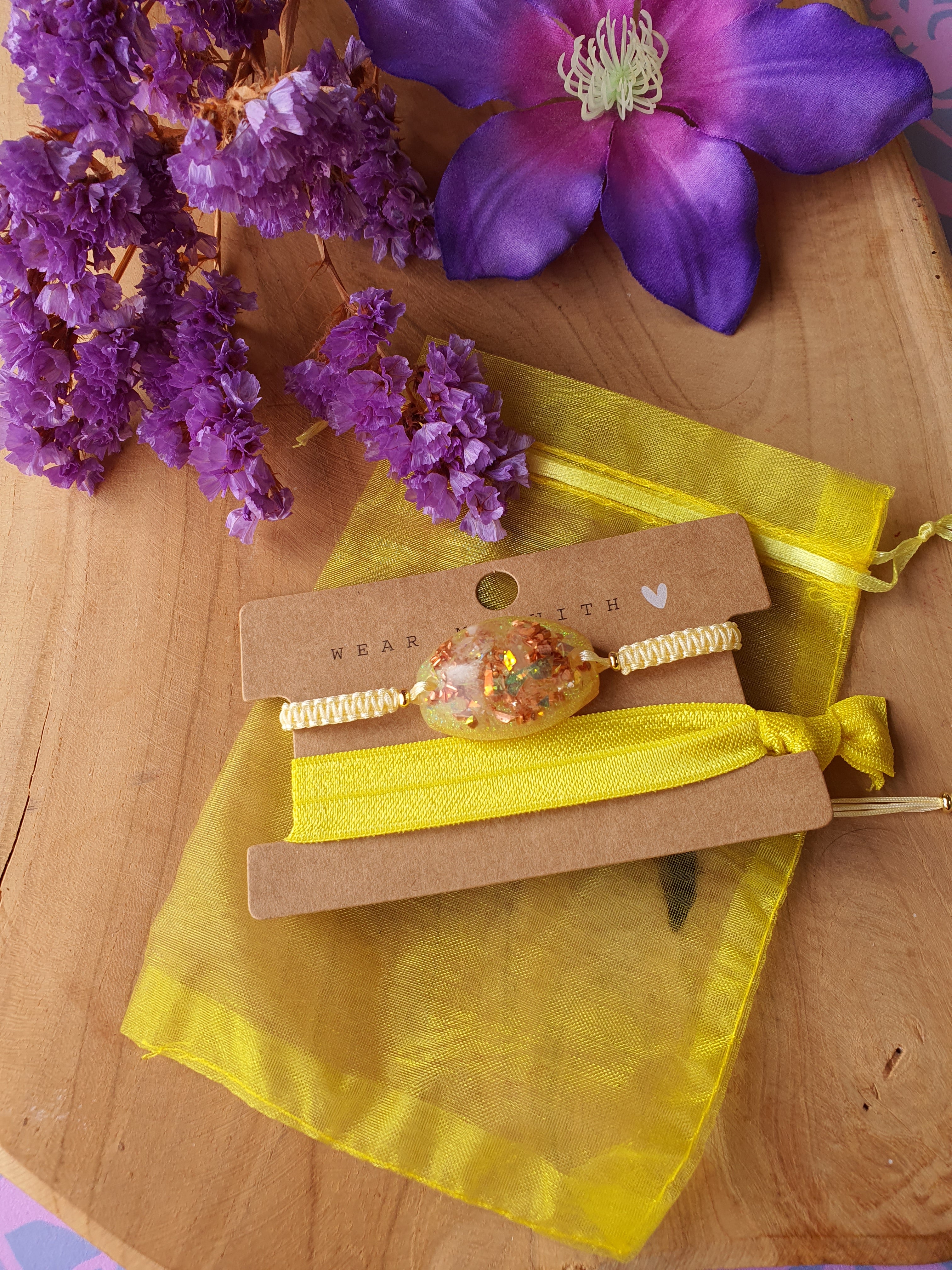 Orgonite Armband Citrien met Bergkristal (nr 113)