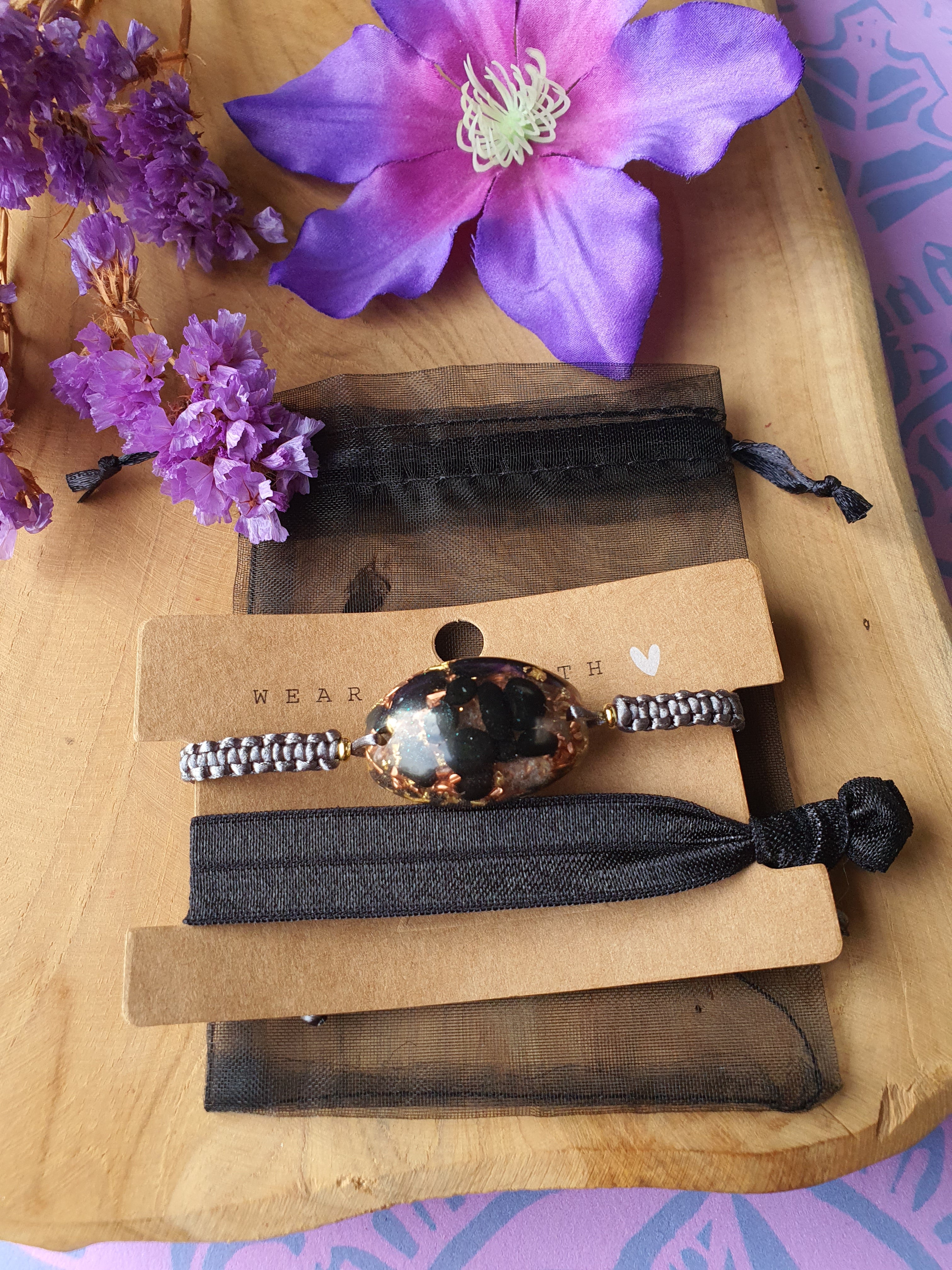 Orgonite Armband Shungiet en Bergkristal ( nr 119)