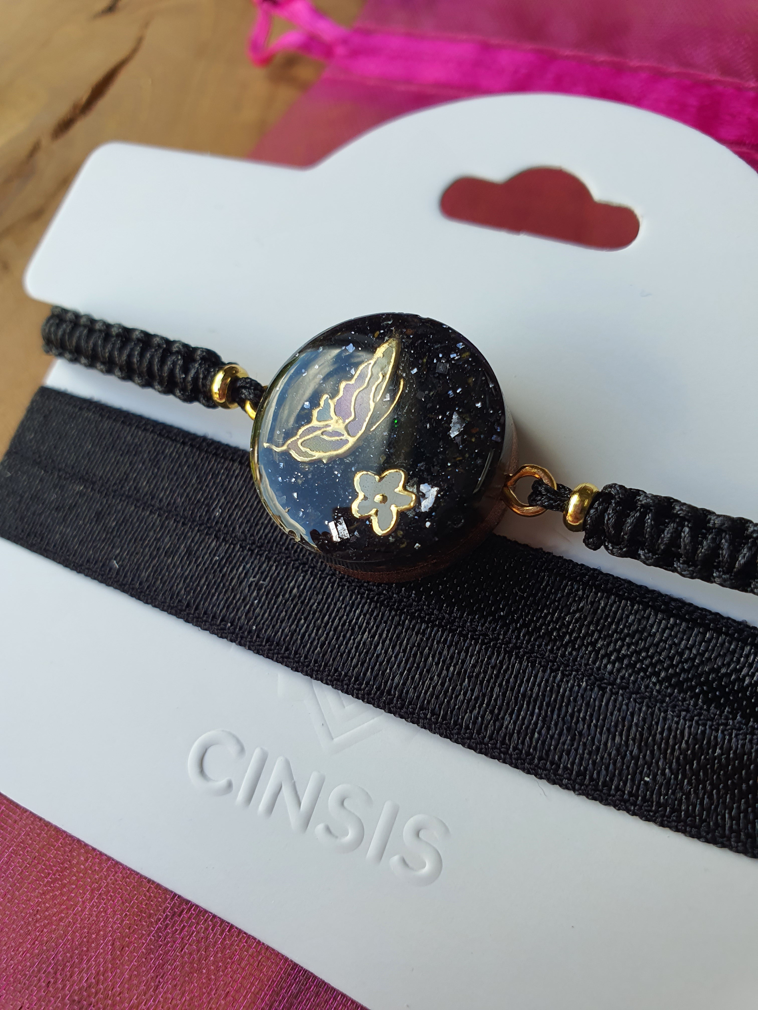 Cinsis Orgonite mix: orgonite armband 2 in 1 nr 5019