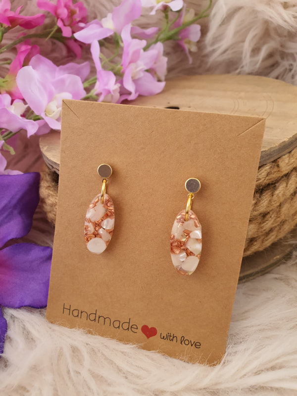 Orgonite Oorbellen Perlmutt (nr 2)