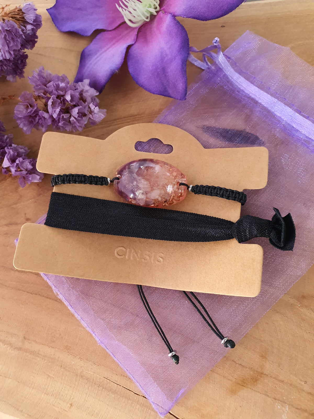 Orgonite armband Gouden Driehoek (125)