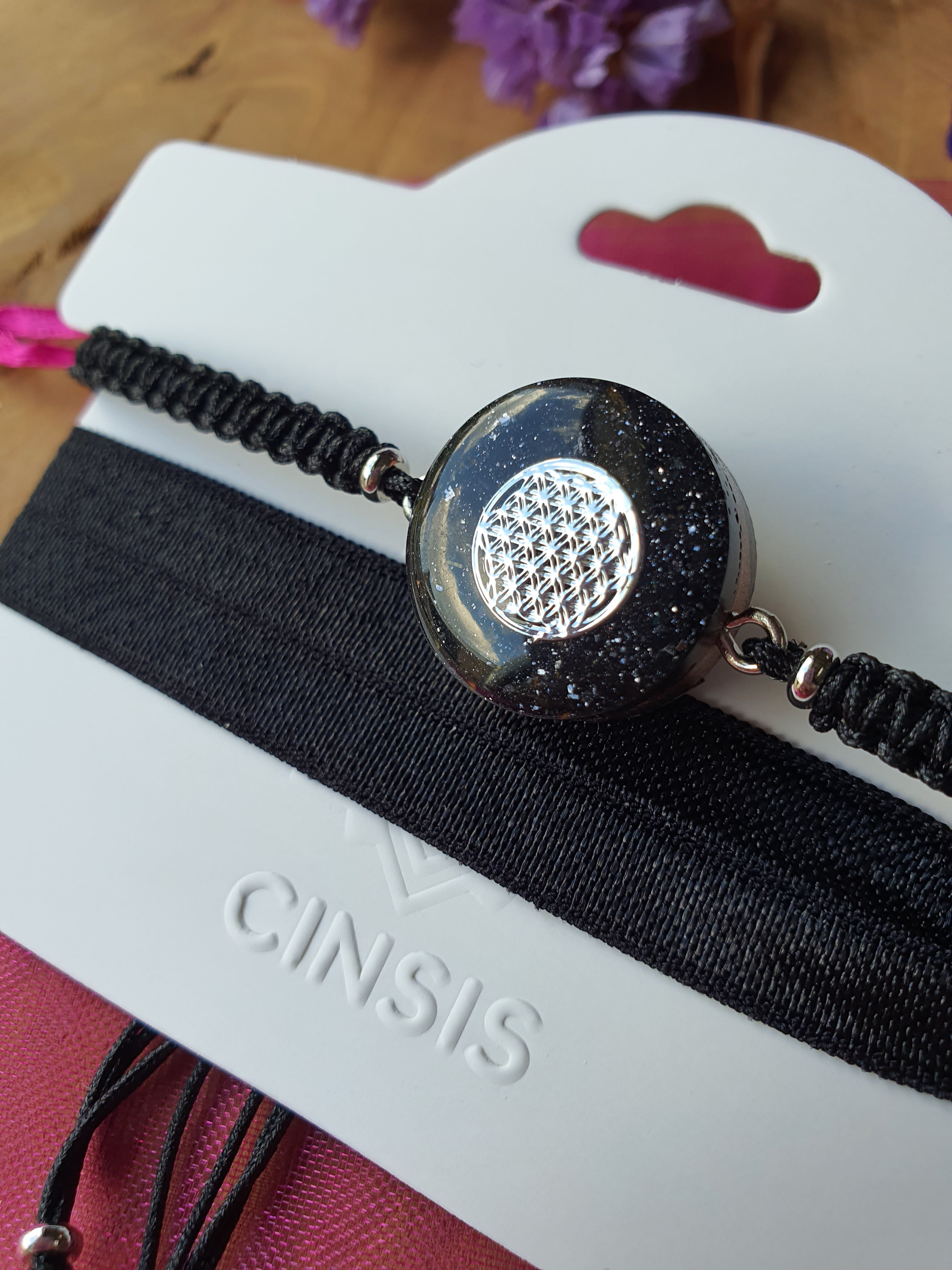 Cinsis Orgonite mix: orgonite armband 2 in 1 nr 5017