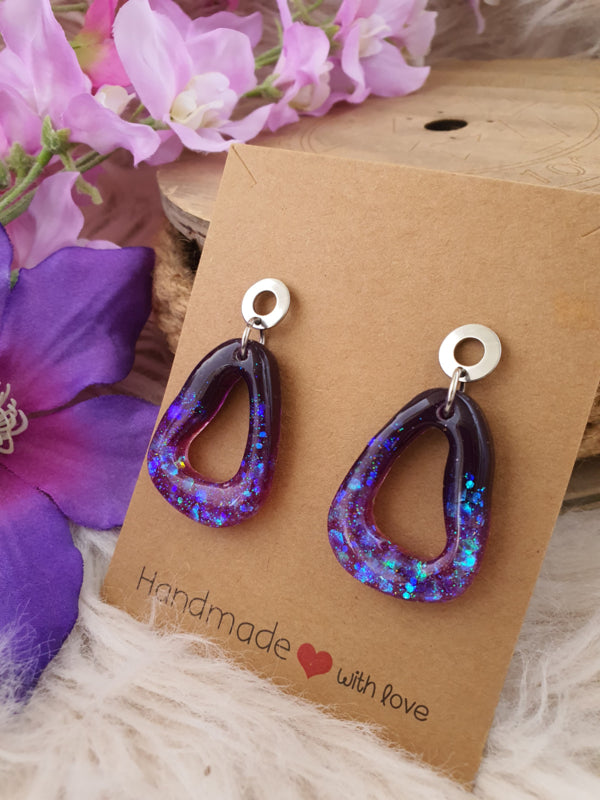 Resin oorbellen / oorhangers (set 19) Shine bright, Sparkle more :)