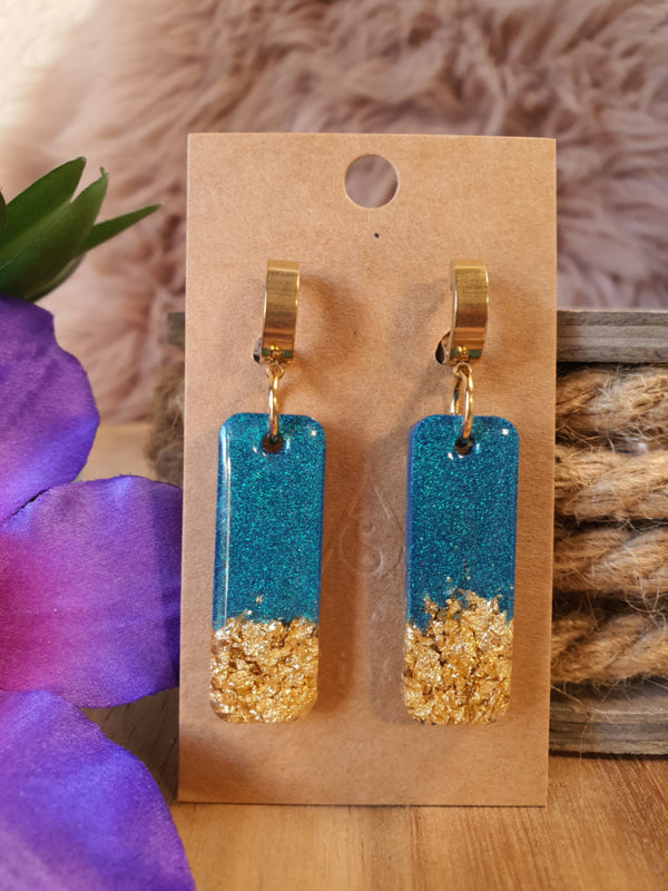 Resin oorbellen / oorhangers (set 5) Shine bright, Sparkle more :)