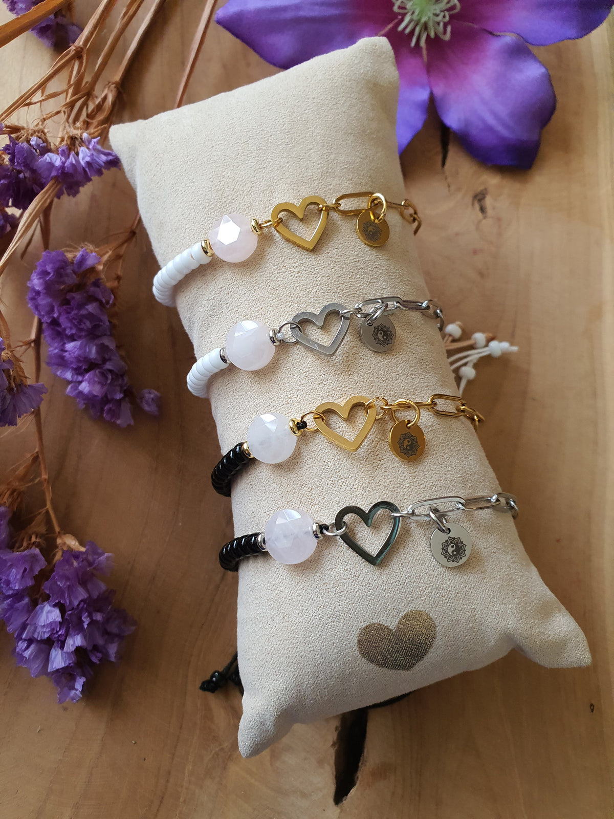 Rozenkwarts Edelsteen Armband. Perfect voor Valentijnsdag / Moederdag!