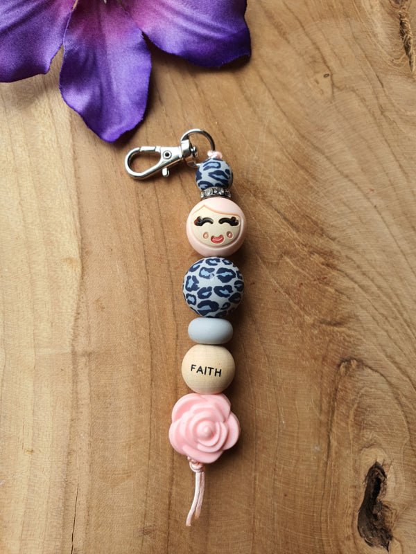 Sleutelhanger / Tassenhanger Gelukspoppetje vrouw &