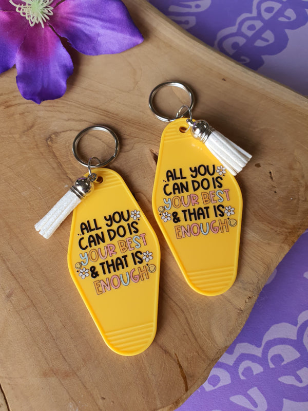 Sleutelhanger met tekst &