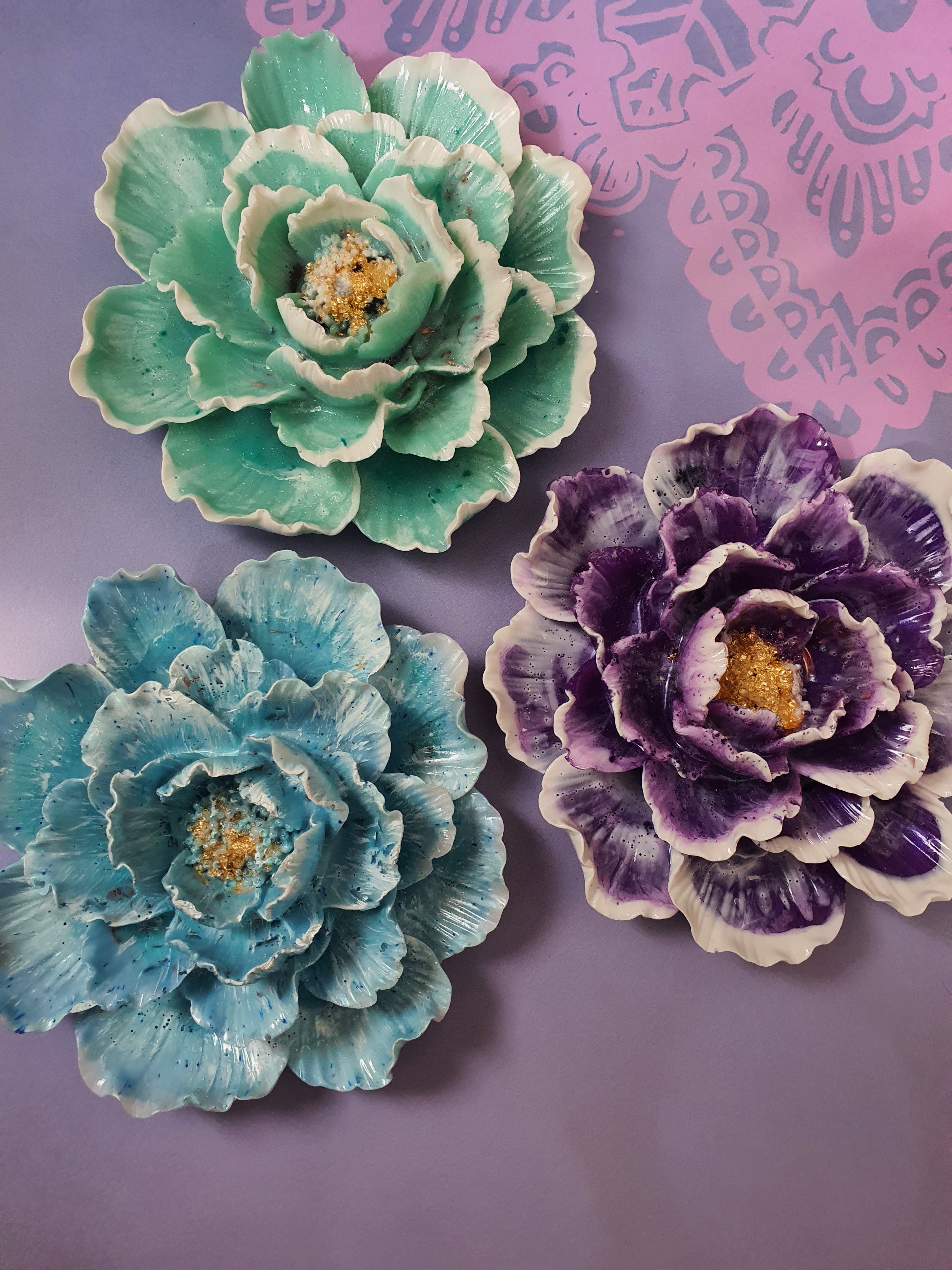 Verschillende Orgonite Wandbloem