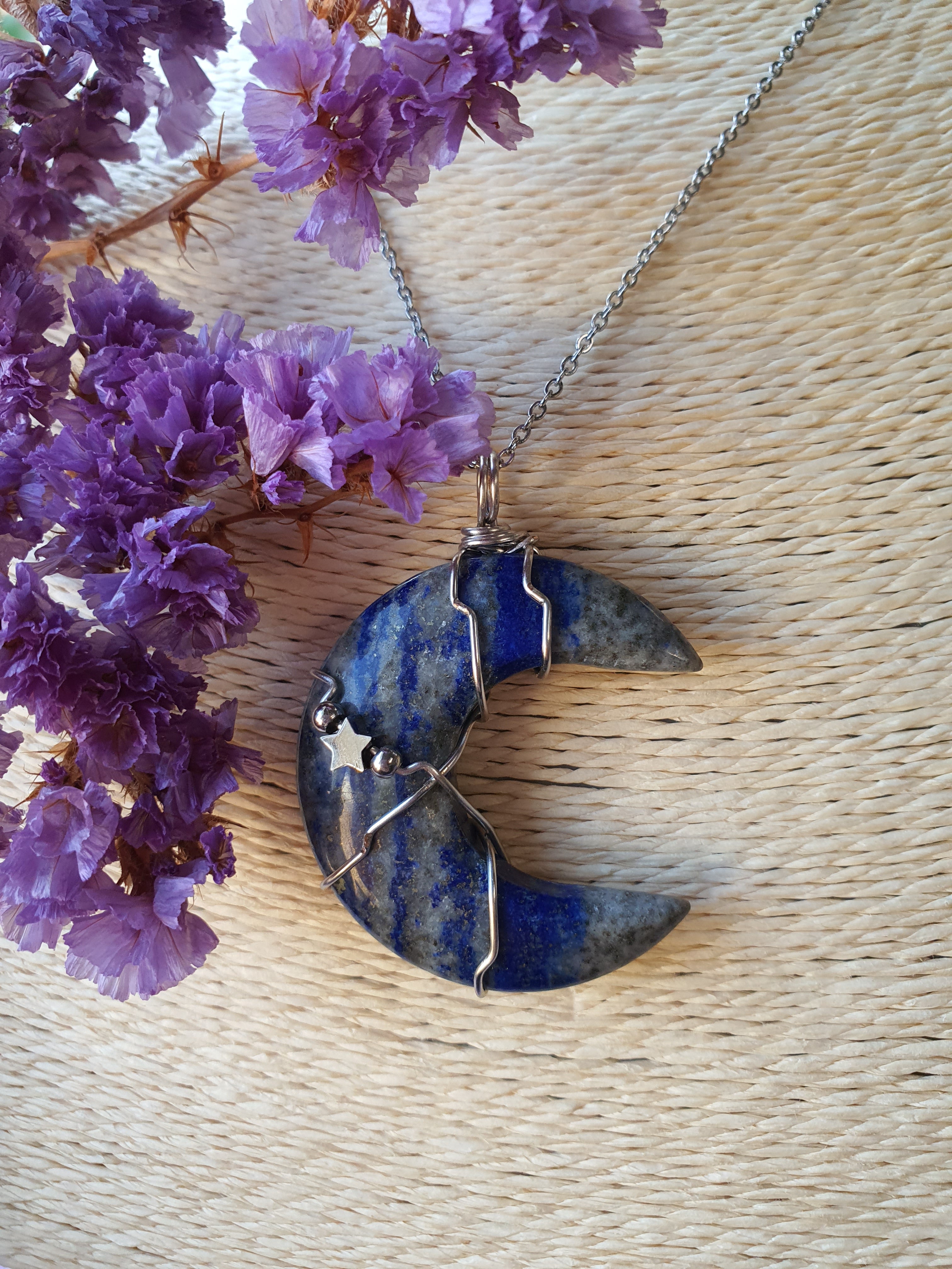 Wire Wrapped Lapis Lazuli hanger