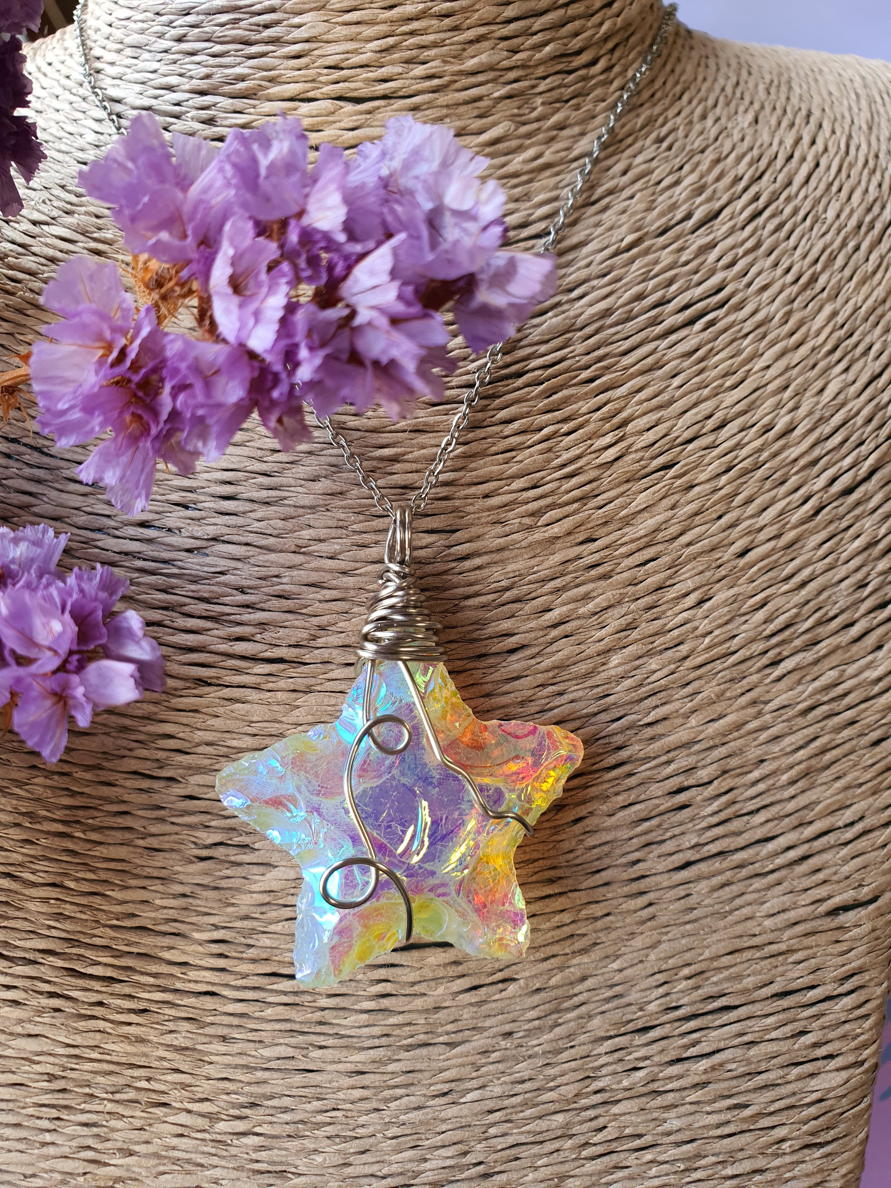 Wire Wrapped Ster hanger Angel Aura (nr 11)
