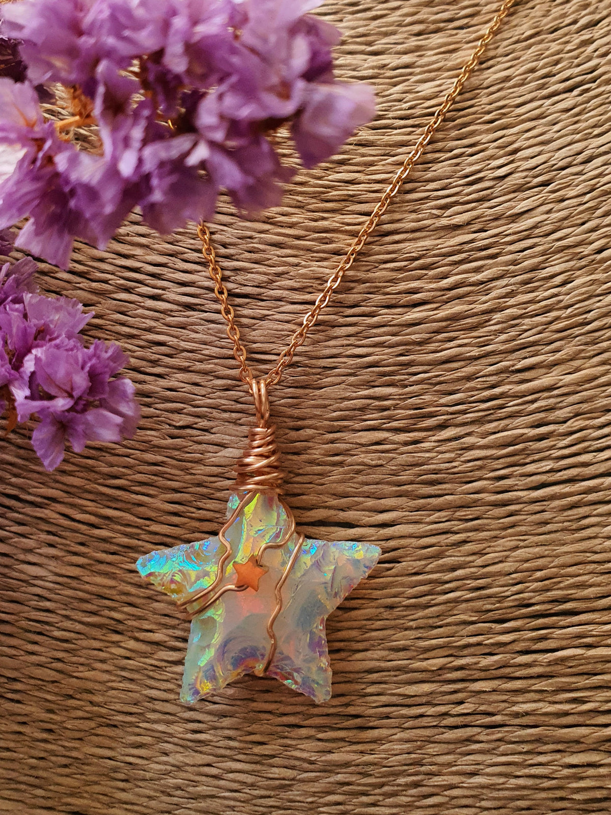 Wire Wrapped Ster hanger Angel Aura (nr 8).