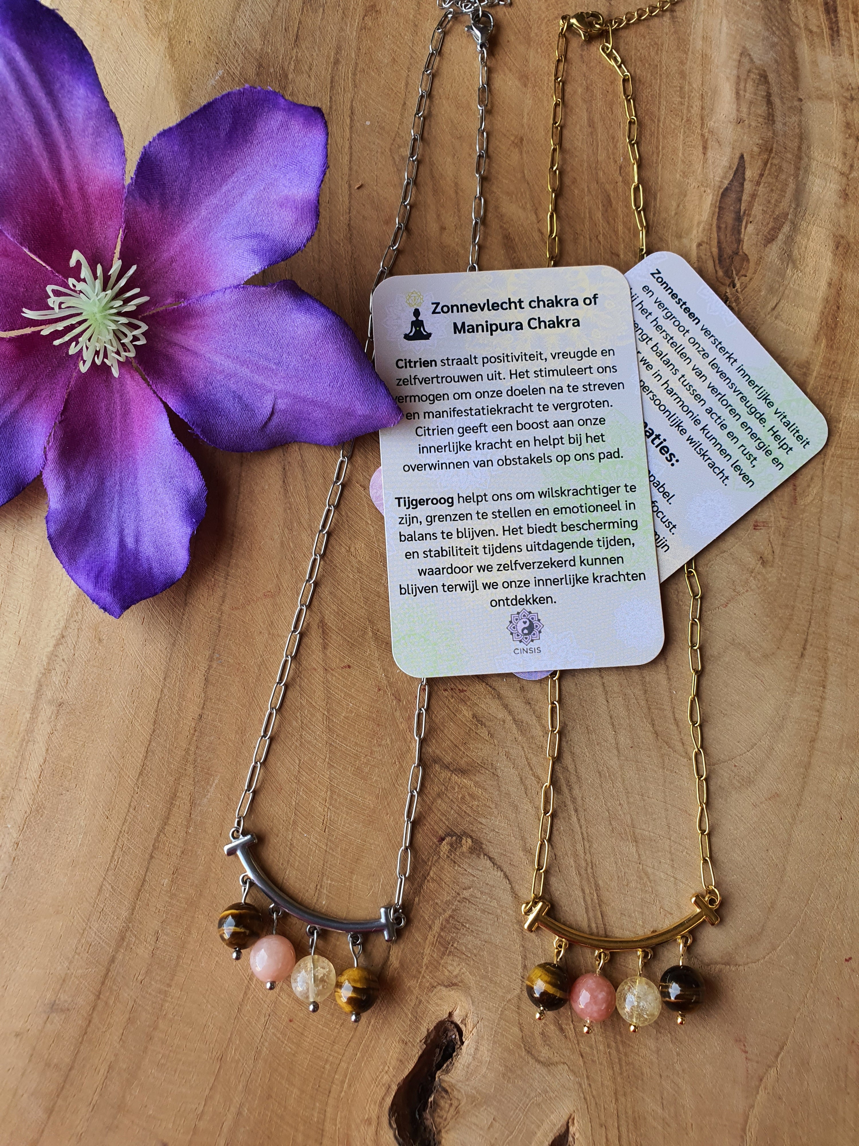 Edelstenen chakra ketting Zonnevlecht(navel)chakra of Manipura Chakra
