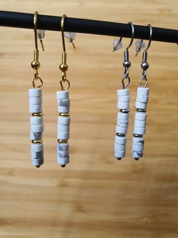 Howliet oorbellen (set) RVS Zilver