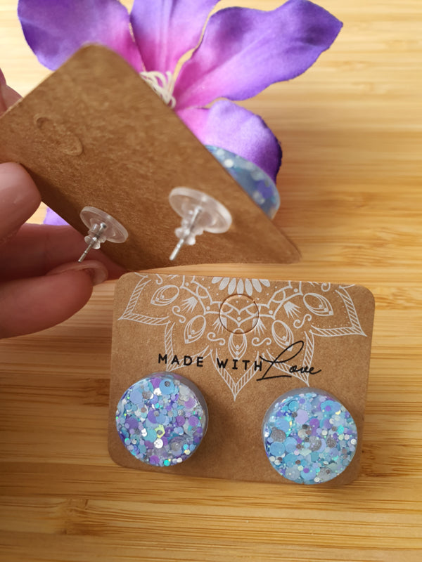 Resin oorbellen / oorknoppen (set 18) Shine bright, Sparkle more :)