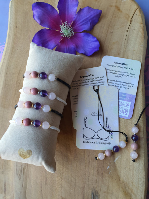 Edelstenen Armband handgemaakt Eigenliefde