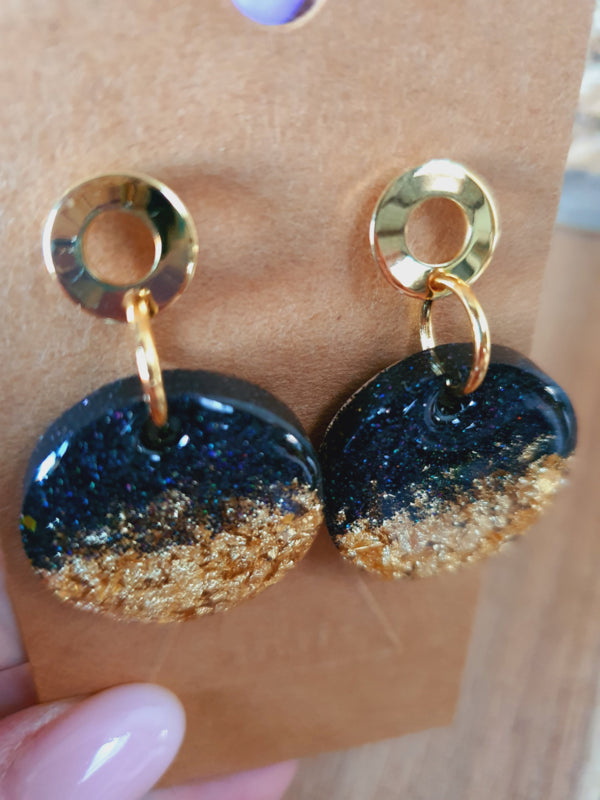 Resin oorbellen / oorhangers (set 13) Shine bright, Sparkle more :)