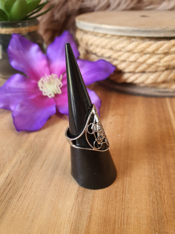 Ring Metatron kubus RVS, verstelbaar