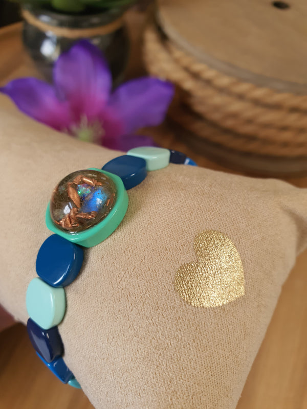 Orgonite Emaille Armband Labradoriet ( nr 40)