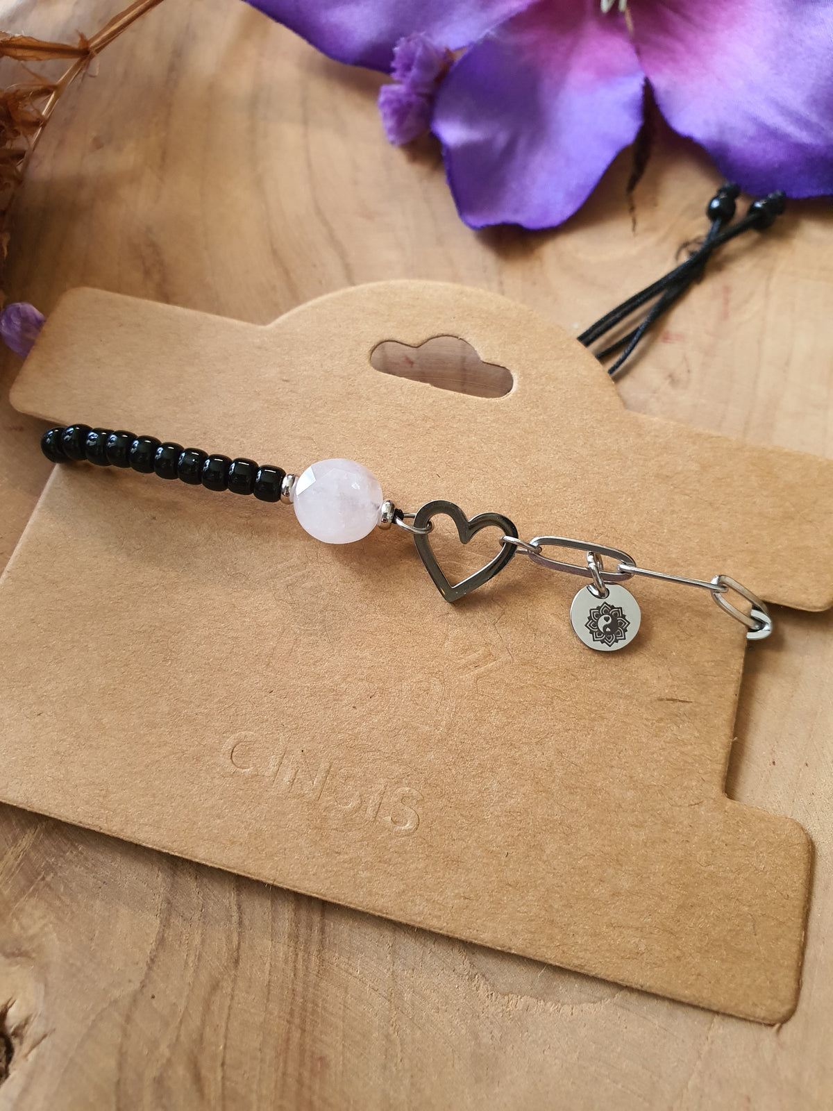 Rozenkwarts Edelsteen Armband. Perfect voor Valentijnsdag / Moederdag!