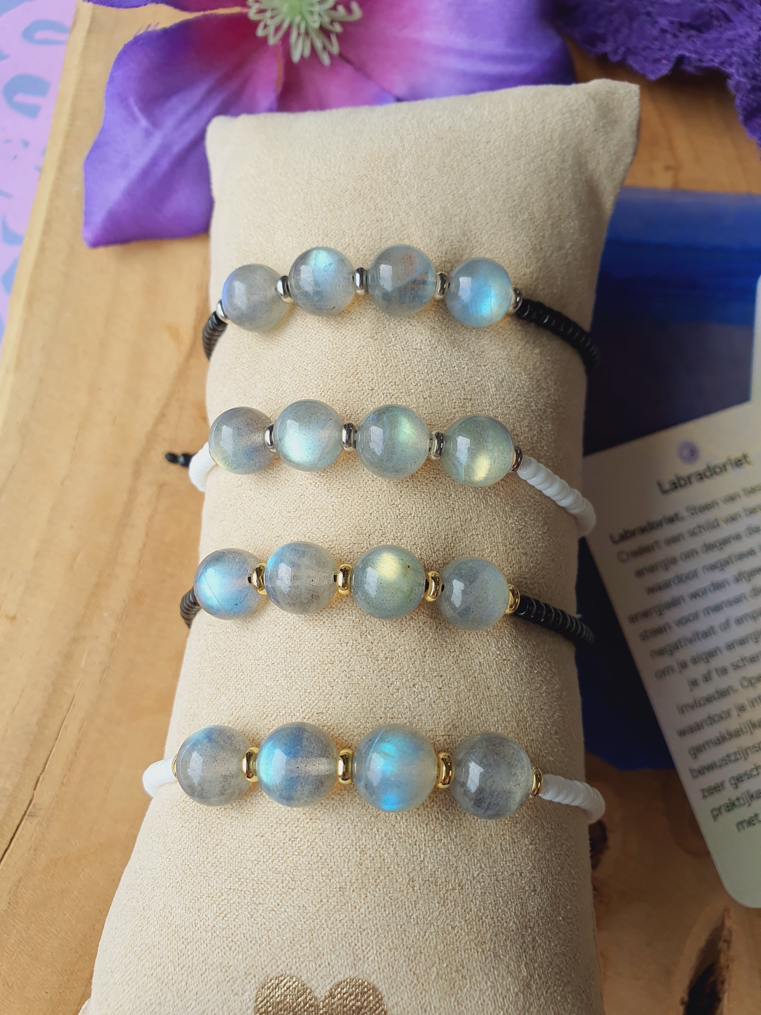 Edelstenen armband handgemaakt Labradoriet
