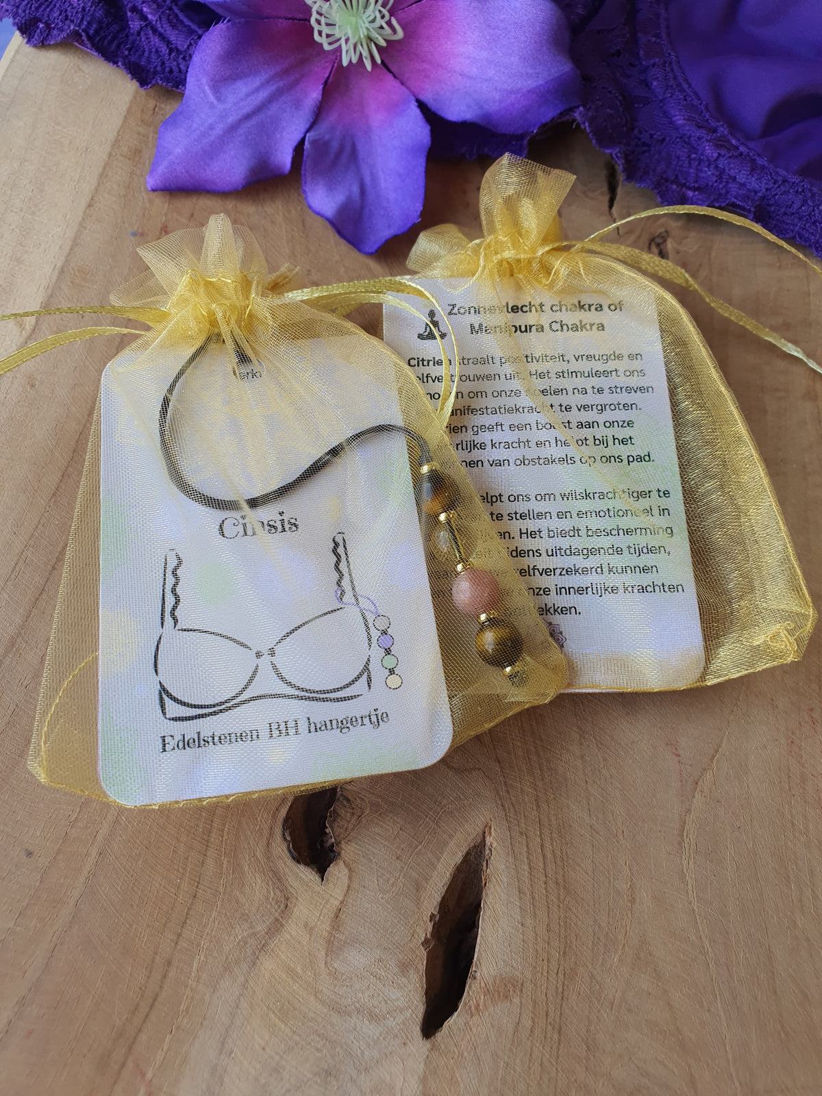 Edelstenen BH Hangertje Zonnevlecht chakra of Manipura Chakra