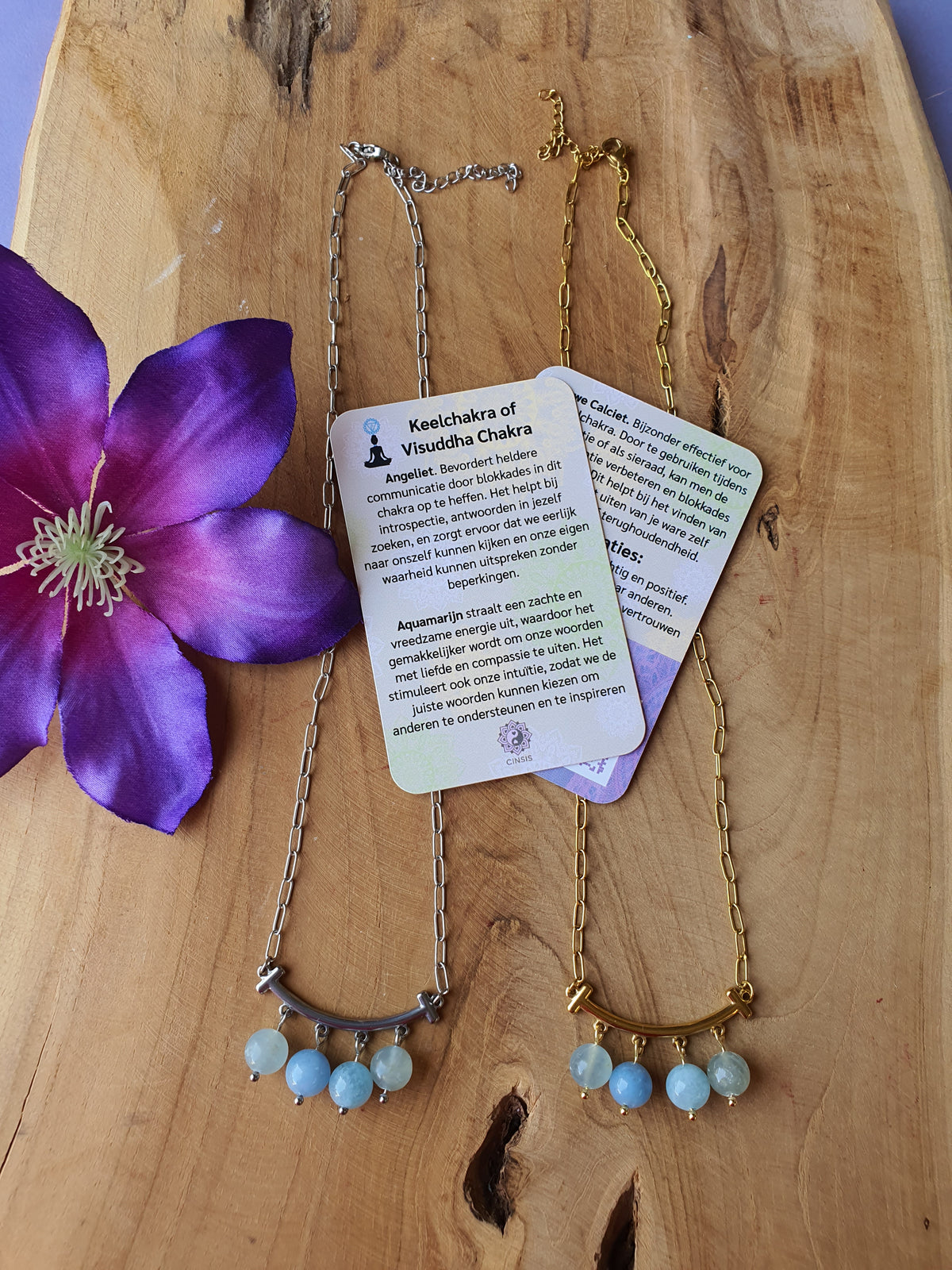 Edelstenen Chakra Ketting Keelchakra of Visuddha Chakra