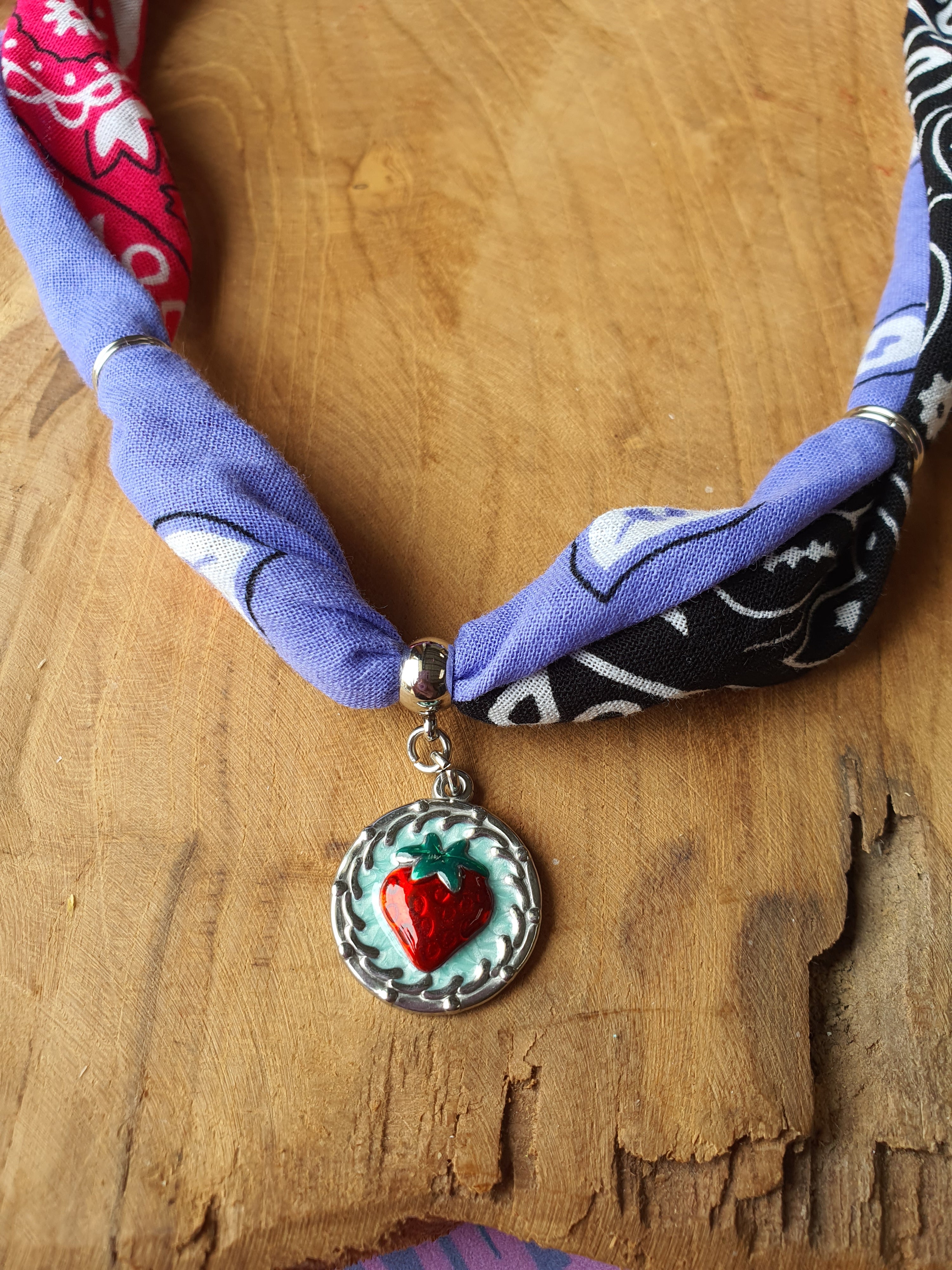 Ibiza Bandana Ketting met RVS zilver