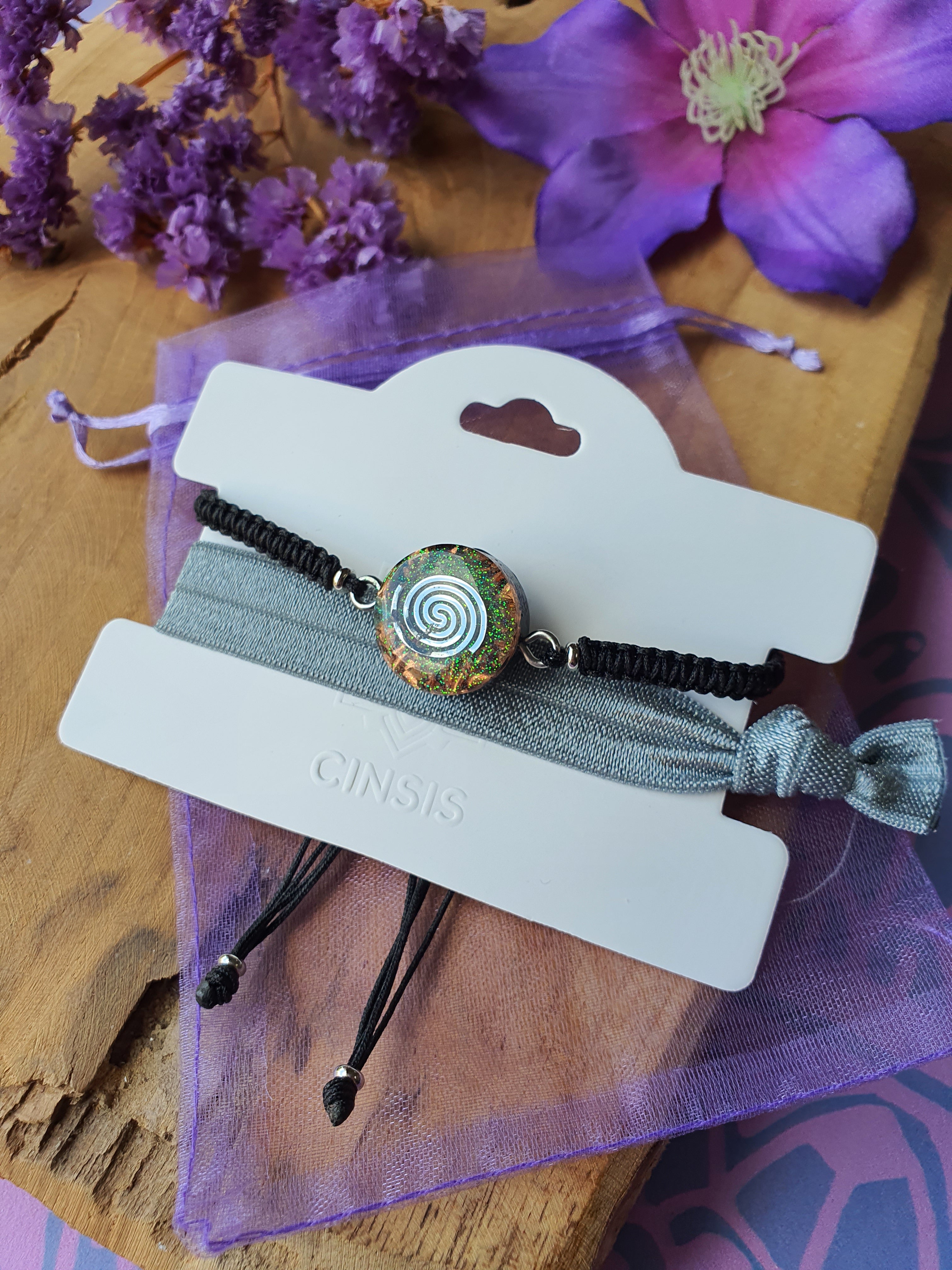 Cinsis Orgonite mix: Orgonite armband 2 in 1 nr 5008