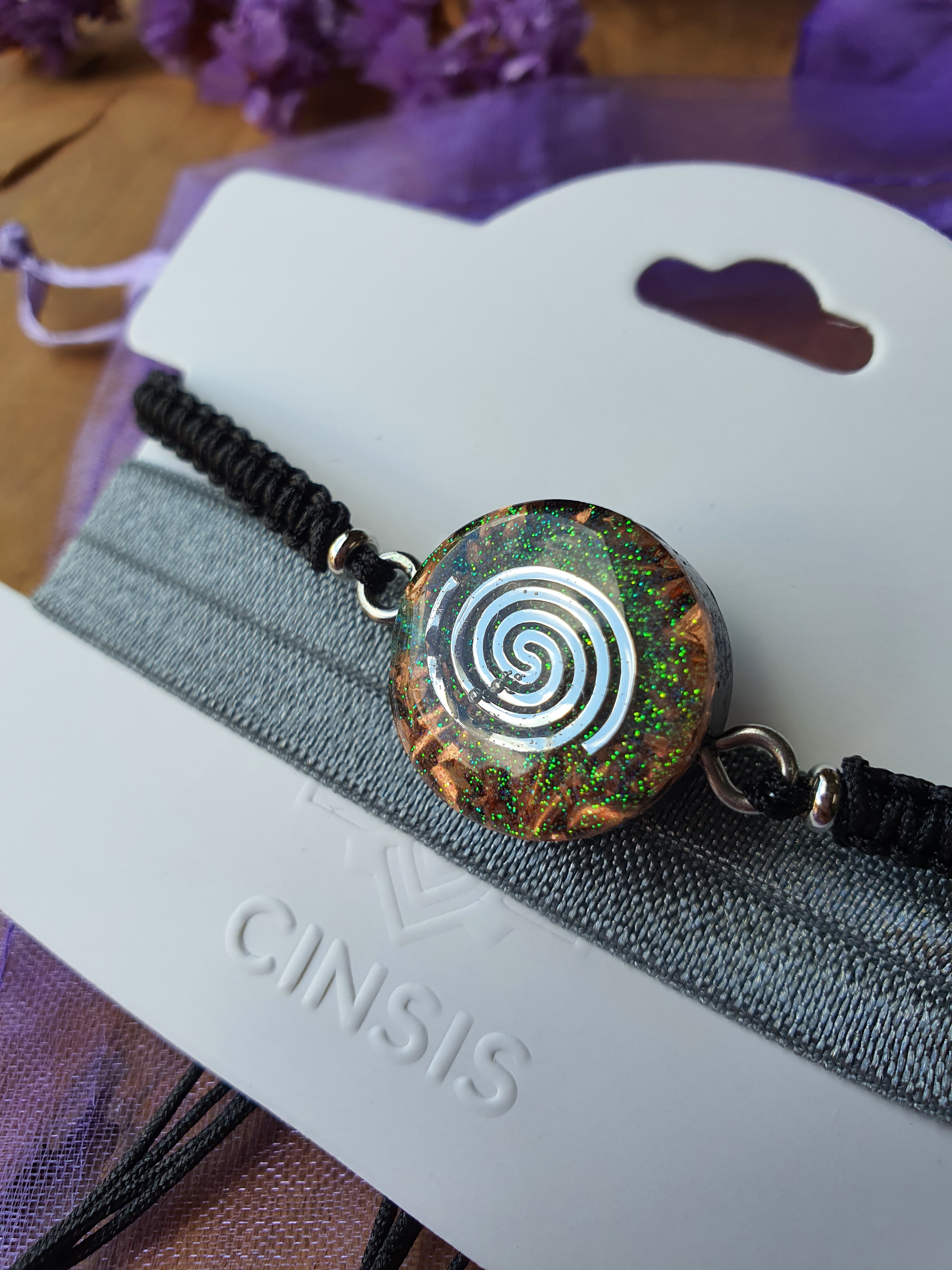 Cinsis Orgonite mix: Orgonite armband 2 in 1 nr 5008
