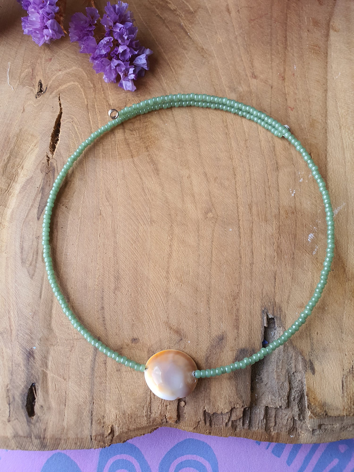 Eye of St Lucia stone choker ketting