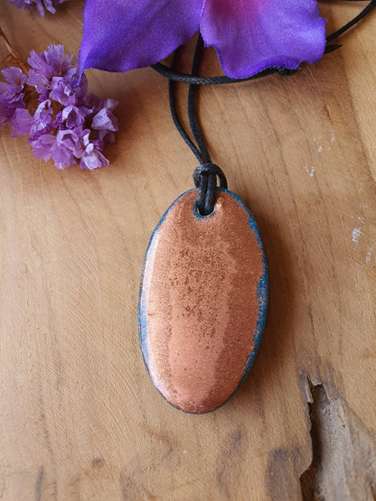 Orgonite hanger Tijgeroog met Bergkristal 30 x 55mm (nr 128)