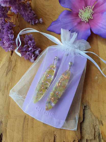 Orgonite Oorbellen Peridoot (Nr 14)