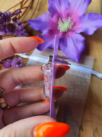 Orgonite Oorbellen Lepidoliet (nr 17)