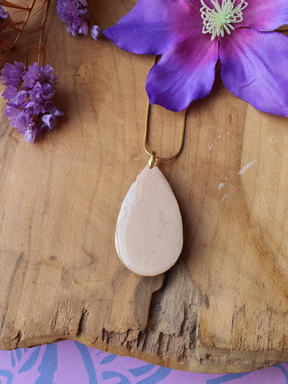 Orgonite hanger Shungiet, Tijgeroog met Bergkristal Diamant druppel 30x50mm 925 gold plated oogje (nr 6)