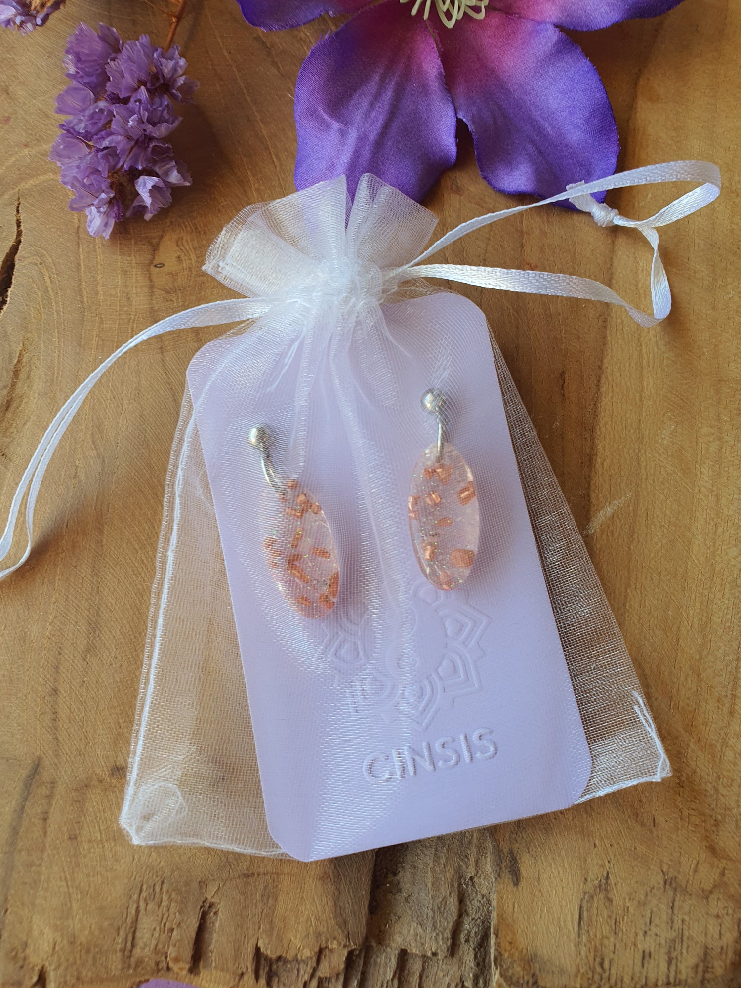 Orgonite Oorbellen Bergkristal (nr 20)