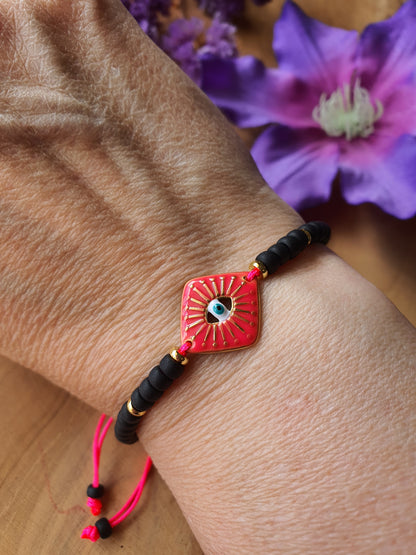 Evil Eye Armband RVS / miyuki (verschillende kleuren)