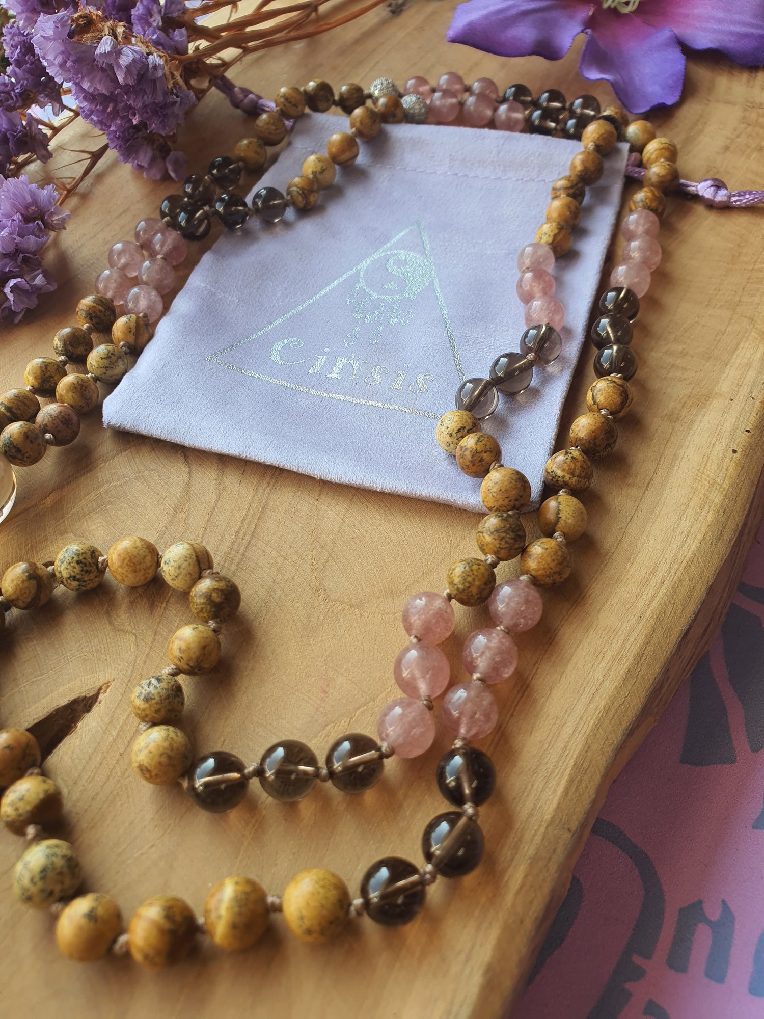 Edelstenen Mala met kwastje &