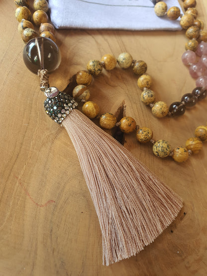 Edelstenen Mala met kwastje &