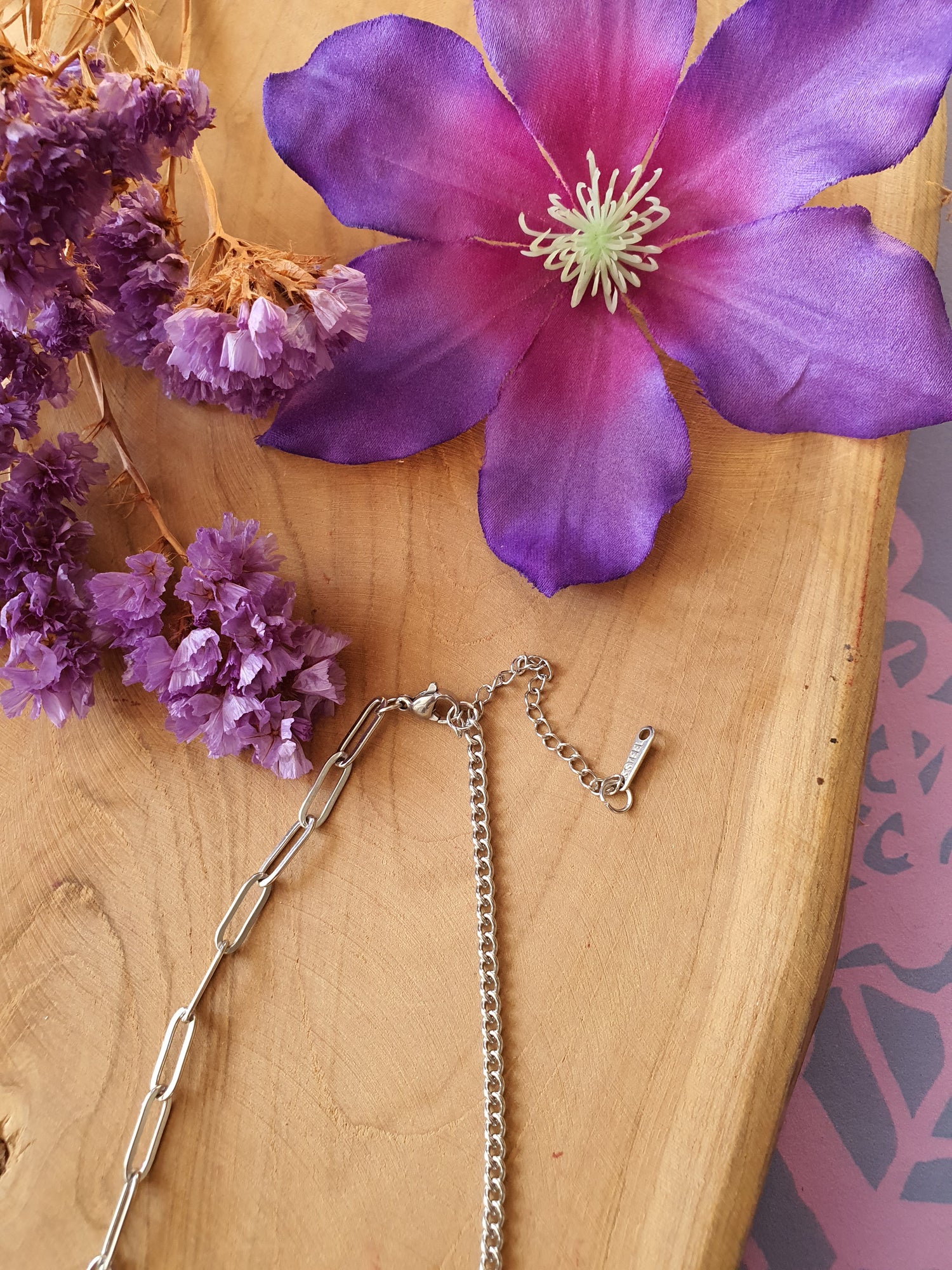 Metatron kubus hanger klein + ketting RVS zilver